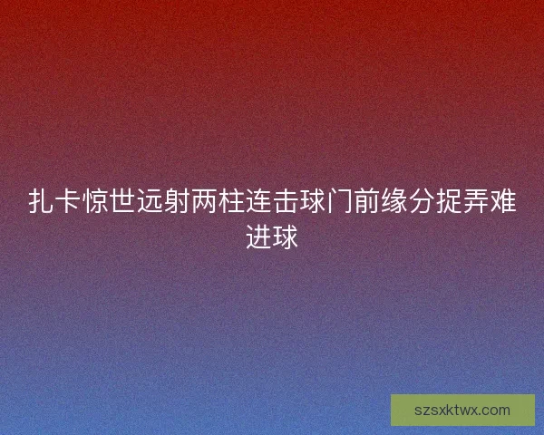 扎卡惊世远射两柱连击球门前缘分捉弄难进球