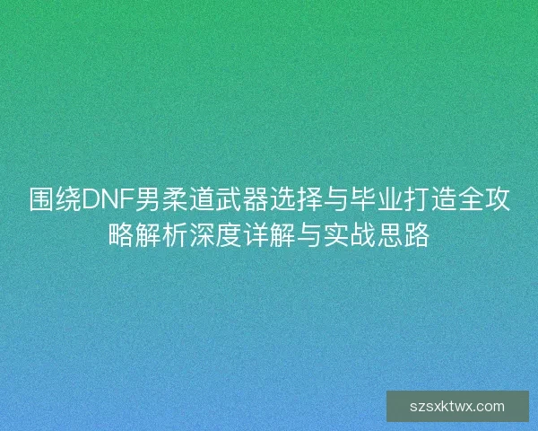 围绕DNF男柔道武器选择与毕业打造全攻略解析深度详解与实战思路